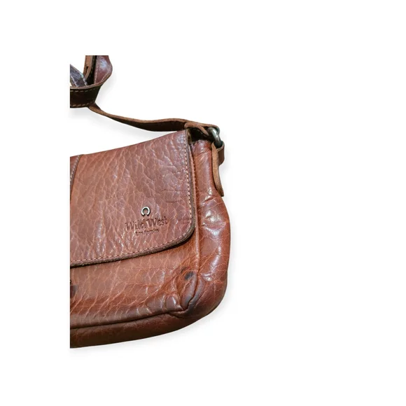 Wild West Rustic Leather Crossbody Bag - Picture 5 of 10